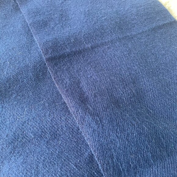 Royal Blue Winter Scarf With Fringe Unisex 52" x 11" Wide Warm Soft Accessory - Picture 4 of 8